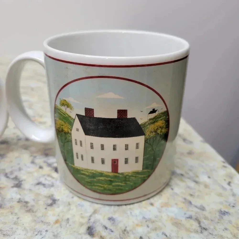 2 Sakura Brandon House Country Life Decorative Coffee Mugs-Warren Kimble
